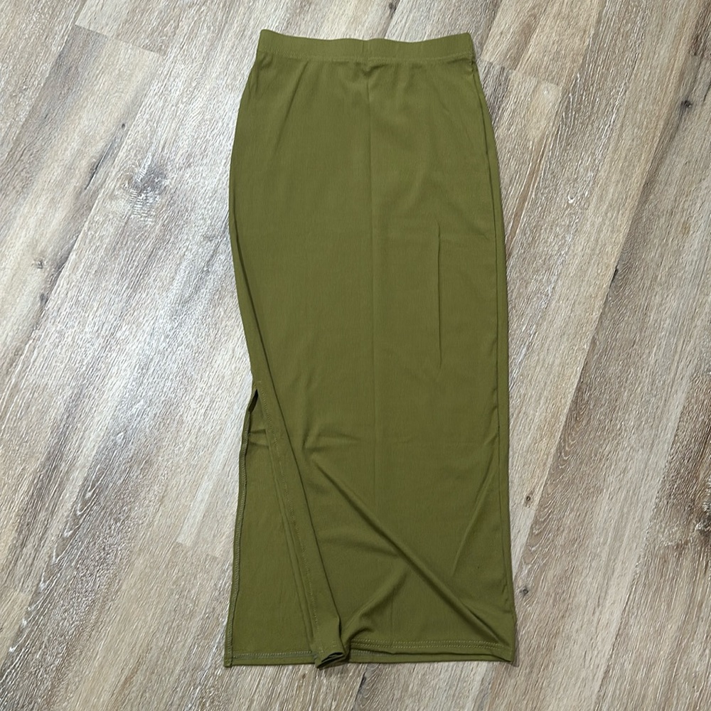 Olive Green Maxi Skirt